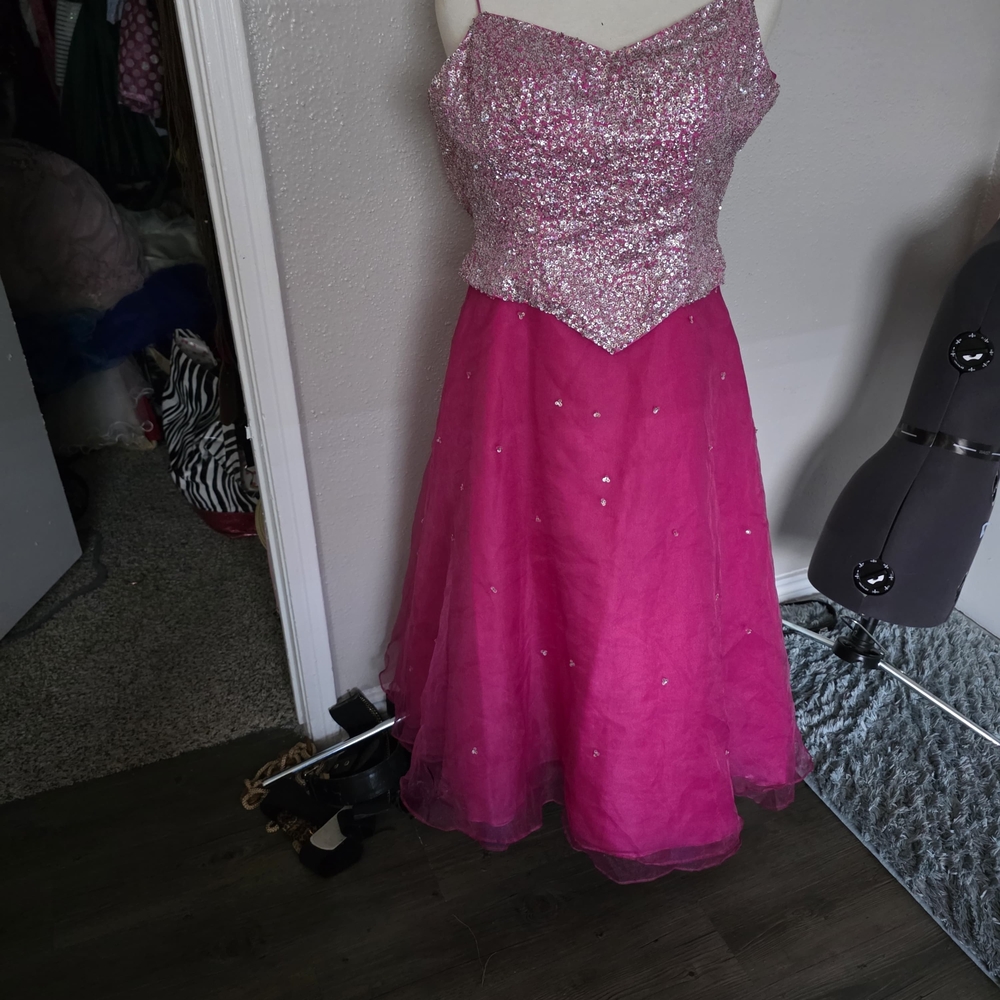 Tiffany Designs Sparkling Pink Formal Dress
